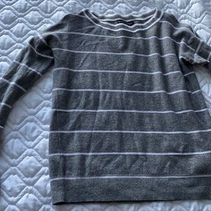 Banana republic grey and white striped sweater